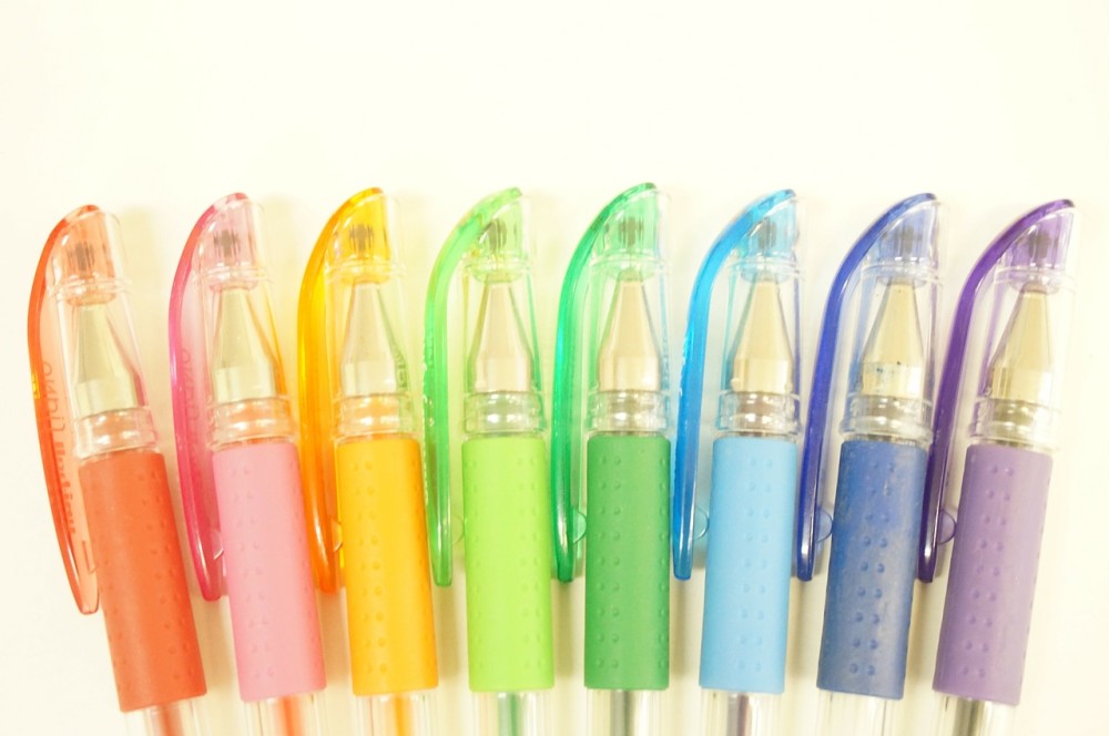 penne per scrittura a sfera colorate